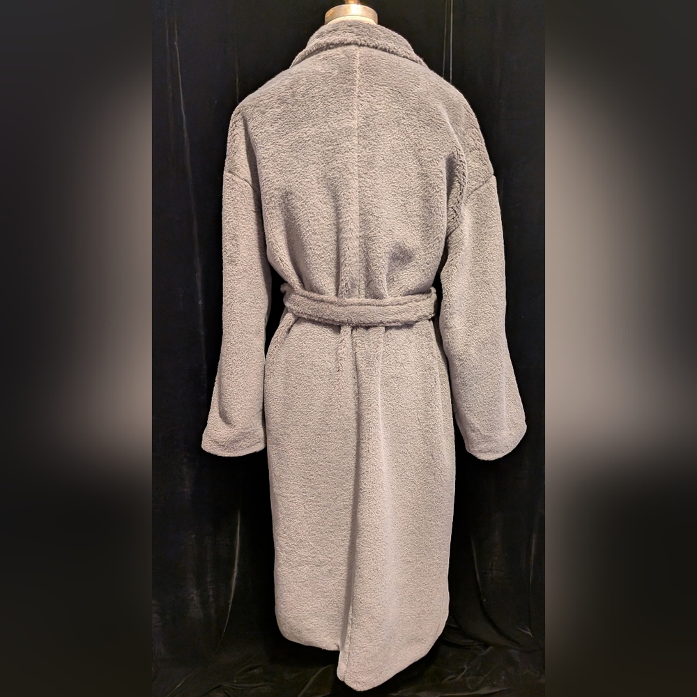 Women's Gray Belted Teddy Coat By COMMENSE Oversized L - Picture 10 of 15